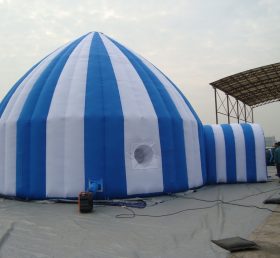 Tent1-30 خيمة قابلة للنفخ باللونين الأزرق والأبيض