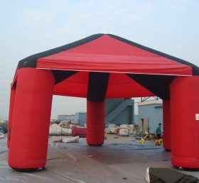 Tent1-417 خيمة نفخ حمراء في الهواء الطلق
