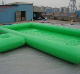 Pool1-562 خزان قابل للنفخ مربع أخضر