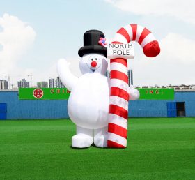 C1-218 قصب الحلوى نفخ عيد الميلاد رجل الثلج