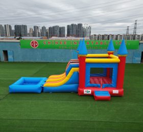 T2-8005 Inflatable Castle Slide & Pool